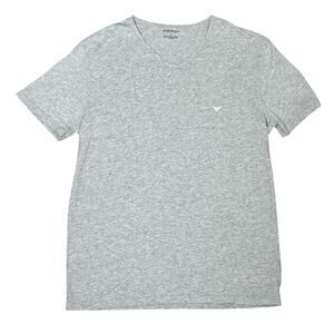 Emporio Armani men's underwear gray heathered v-neck short sleeve t-shirt XL